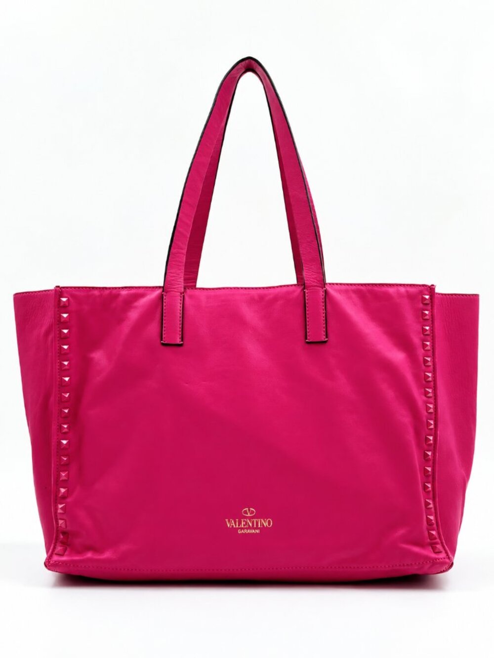 Valentino Garavani Rockstud Pink Leather Large Tote Bag